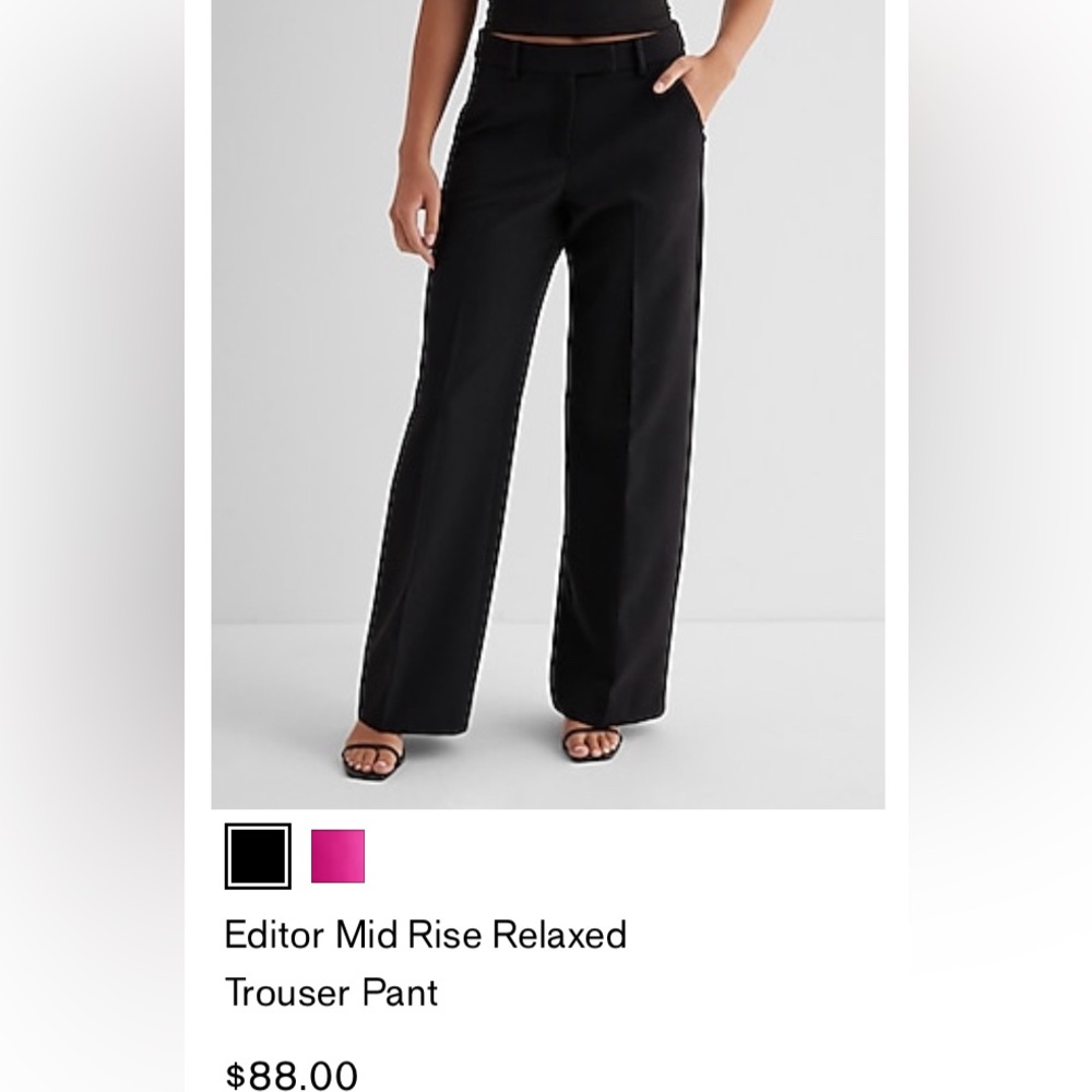 New with tags express mid rise relaxed editor dress pant